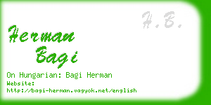 herman bagi business card